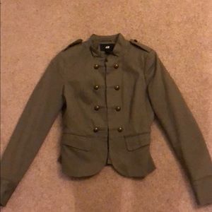 Olive Green Military Style Jacket
